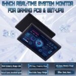 MIRABOX-D5 5" LCD SMART SCREEN MINI DISPLAY Mini 5-inch LCD Secondary Smart Display Real-time System Monitor for Gaming PCs and Set-ups , USB-C Interface , Real-Time News, YouTube Sync, Music Rhythm, 1000+ Themes, Smart Reminders, E-Album, And Multi-Screen Linkage | BLACK ~ MIRABOX-D5 