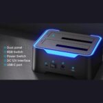 Dual Slot SATA USB-C Docking Station – 40TB Capacity with RGB Lighting, Offline Cloning, Universal Compatibility for 2.5"/3.5" HDD/SSD, Tool-Free Plug & Play, Black - Image 4