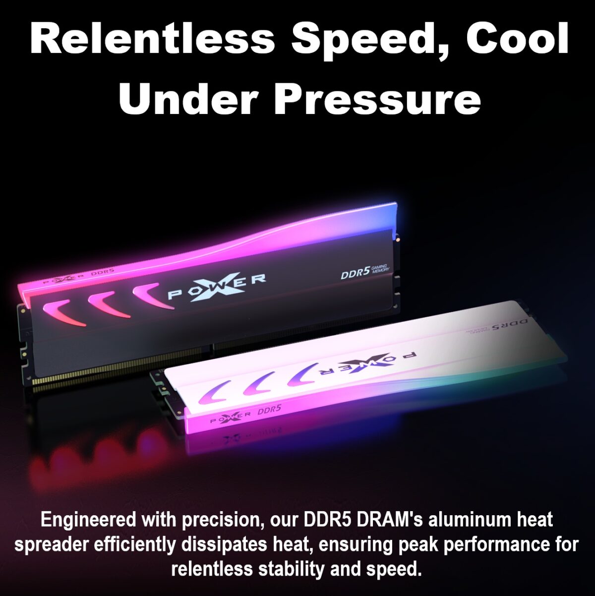 SP064GXLWU60EFDK RAM SILICON POWER 64GB (32X2) 6000MHZ RGB Silicon Power XPOWER Storm DDR5 64GB RAM Kit (2×32GB) 6000MT/s PC5-48000 CL38 1.35V RGB 288-pin UDIMM With PMIC, On-Die ECC, Shark-Fin Aluminum Heat Spreader & XMP/EXPO Support | Gray ~ SP064GXLWU60EFDK