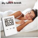 AURIOL Basic Digital Stop Watch Kitchen Timer with Large LCD Display, Portable Plastic Design, Interval Timing Function, Includes Battery – White - Image 6