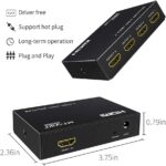 MT-ViKI 1x4 HDMI Splitter 4Kx2K 30Hz with 1 Input 4 Outputs, Powered HDMI Duplicator for TV Monitor Projector Console with HDCP1.4, 3D Support, Deep Color, AC Adapter Included - Image 8