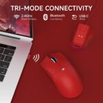 ATTACK SHARK X11 Tri-Mode Gaming Mouse with PAW3311 Sensor, 800–22000 DPI, 5 Programmable Buttons, RGB Charging Dock, Ultralight 62g Ergonomic Design, Wired/2.4G/Bluetooth - Image 3