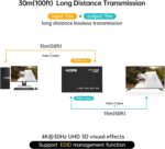 MT-ViKI 1x4 HDMI Splitter 4Kx2K 30Hz with 1 Input 4 Outputs, Powered HDMI Duplicator for TV Monitor Projector Console with HDCP1.4, 3D Support, Deep Color, AC Adapter Included - Image 4