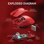 ATTACK SHARK X11 Tri-Mode Gaming Mouse with PAW3311 Sensor, 800–22000 DPI, 5 Programmable Buttons, RGB Charging Dock, Ultralight 62g Ergonomic Design, Wired/2.4G/Bluetooth - Image 6