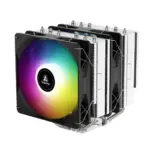 Segotep FZ6 Pro ARGB Dual-Tower CPU Cooler with Dual 120mm Fans, 6×6mm Copper Heat Pipes, 260W TDP Cooling Performance, PWM Control and Intel LGA1700/1851 & AMD AM4/AM5 Compatibility - Image 4