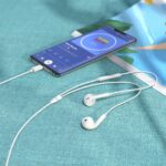 Hoco M101 Pro Crystal Joy Wired Earphones with Microphone – 14mm Drivers, Wire Control with Volume, 3.5mm Audio Jack, ABS+TPE Build, 1.2m Cable, Lightweight 29g Design, White - Image 2