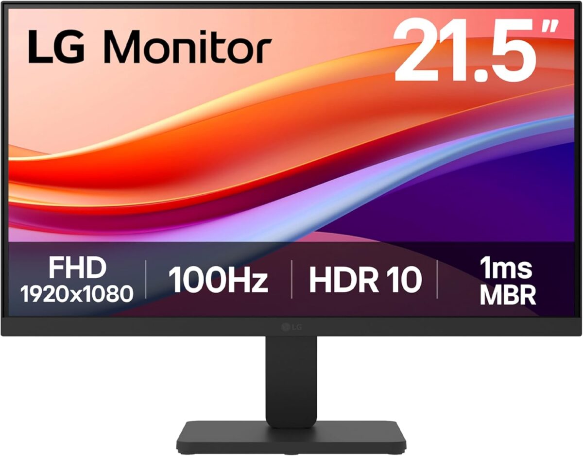 LG 21.5" Full HD VA Monitor | 100Hz Refresh Rate, 1ms MBR, sRGB 99%, HDR10 | Tilt Adjustable, Flicker Safe, Reader Mode | Smooth Gaming & Clear Visuals for Work and Play - Image 2