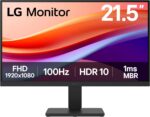 LG 21.5" Full HD VA Monitor | 100Hz Refresh Rate, 1ms MBR, sRGB 99%, HDR10 | Tilt Adjustable, Flicker Safe, Reader Mode | Smooth Gaming & Clear Visuals for Work and Play - Image 2