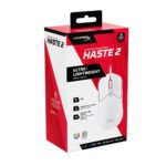 HyperX Pulsefire Haste 2 Ultra-Lightweight Wired Gaming Mouse 53g with HyperX 26K Sensor, 8000Hz Polling, 6 Buttons, HyperFlex 2 Cable, RGB Lighting, 26000 DPI White - Image 8