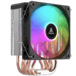 Segotep F16 ARGB CPU Air Cooler with 6×6mm Copper Heat Pipes, Detachable Digital Display, 120mm Hydraulic Bearing Fan, 155mm Tower Height, Intel LGA/AMD AM4/AM5 Compatible | Black - Image 3