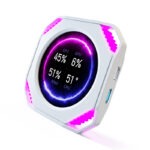 MIRABOX-DR21 2.1" LCD SECONDARY SCREEN MINI DISPLAY DR21 Mini Screen 2.1-Inch Type-C LCD Water-Cooling Auxiliary Display With 480×480 Resolution, USB One-Wire Link, IPS Metal Build, 1000+ Themes, Dynamic Video, DIY Carousel & Win7+ Support | BLACK ~ MIRABOX-DR21