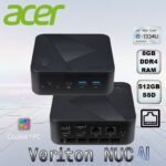 DT.R39EM.002 ACER NUC I5-1334U/8GB/512GB/INTEL UHD GRAPHIC/INTEGRATED LAN Acer Veriton NUC AI Mini PC – Armed With Intel® Core™ i5-1334U 10-Core CPU Up To 4.6GHz, 8GB DDR4, 512GB PCIe SSD, Gigabit LAN, Triple M.2 Slots, And USB-C Powerhouse Connectivity | BLACK VN1502G-13U5U