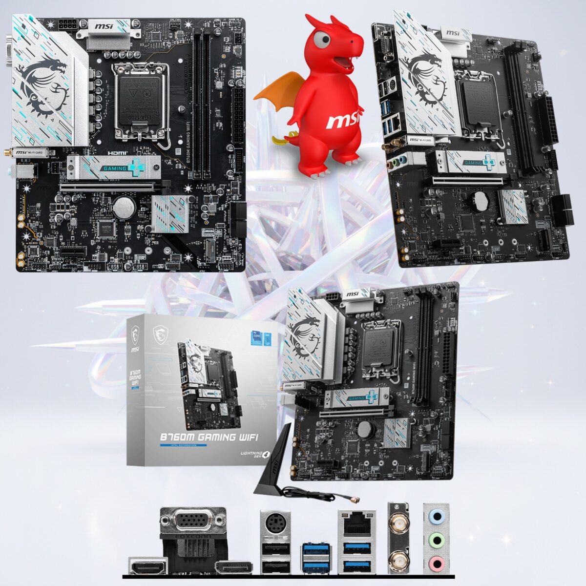 MSI B760M-GAMING-WIFI-D5 MSI B760M GAMING WIFI  MSI B760M Gaming WiFi DDR5 mATX Motherboard - LGA1700 For Intel 14th/13th/12th Gen - Wi-Fi 6E -2.5G LAN - PCIe 4.0 - Dual Channel DDR5 8000MHz OC - M.2 Shield Frozr -- Steel Armor - ALC897 Audio