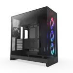 CM-H92FB-R1 NZXT H9 FLOW RGB MID TOWER CASE ALL BLACK NZXT H9 Flow RGB Large Dual-Chamber Mid-Tower ATX Airflow BLACK Case With Mesh Panels, 10-Fan Support, 420mm Radiator Space, 435mm GPU Clearance, And Back-Connect Ready