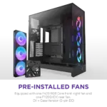 CM-H92FB-R1 NZXT H9 FLOW RGB MID TOWER CASE ALL BLACK NZXT H9 Flow RGB Large Dual-Chamber Mid-Tower ATX Airflow BLACK Case With Mesh Panels, 10-Fan Support, 420mm Radiator Space, 435mm GPU Clearance, And Back-Connect Ready