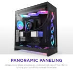 CM-H92FB-R1 NZXT H9 FLOW RGB MID TOWER CASE ALL BLACK NZXT H9 Flow RGB Large Dual-Chamber Mid-Tower ATX Airflow BLACK Case With Mesh Panels, 10-Fan Support, 420mm Radiator Space, 435mm GPU Clearance, And Back-Connect Ready