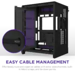 CM-H92FB-R1 NZXT H9 FLOW RGB MID TOWER CASE ALL BLACK NZXT H9 Flow RGB Large Dual-Chamber Mid-Tower ATX Airflow BLACK Case With Mesh Panels, 10-Fan Support, 420mm Radiator Space, 435mm GPU Clearance, And Back-Connect Ready