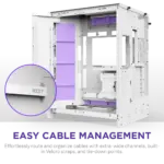 NZXT H9 Flow RGB (2025) Large Dual-Chamber Mid-Tower Computer Case/Gaming Cabinet - White | Support E-ATX, Micro-ATX, Mini-ITX | Included 4 Fans - CM-H92FW-R1