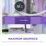 NZXT H9 Flow RGB (2025) Large Dual-Chamber Mid-Tower Computer Case/Gaming Cabinet - White | Support E-ATX, Micro-ATX, Mini-ITX | Included 4 Fans - CM-H92FW-R1