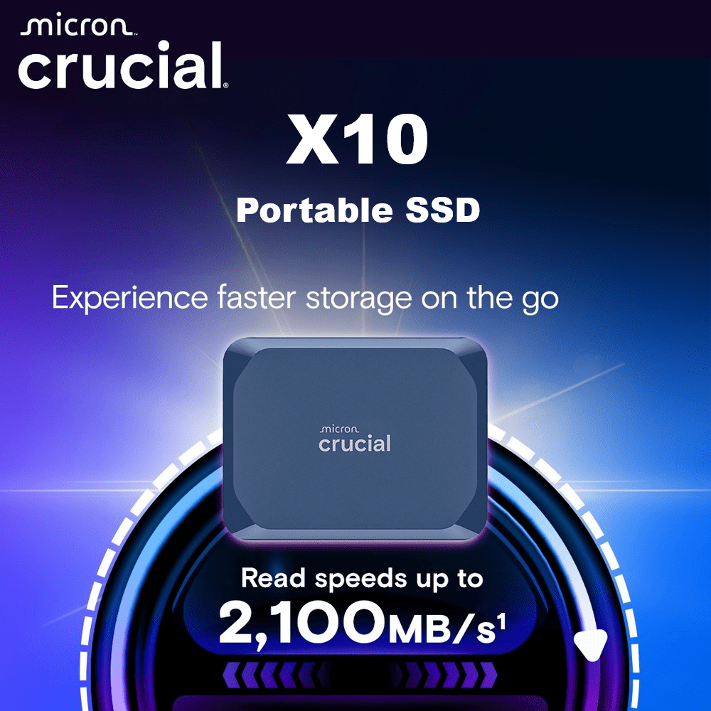 CT2000X10SSD9-02 CRUCIAL X10 EXTERNAL SSD 2TB 2100MB/S Crucial X10 2TB Portable SSD – 2100MB/s USB 3.2 Gen 2x2 External Drive, IP65 Water & Dust Resistant, Drop-Safe 3m, Ultra-Compact Rugged Storage for  Windows/Mac/Android/iPad/PC/Linux | NAVY BLUE ~ CT2000X10SSD9