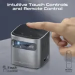 Promate CubeCast Ultra-Mini 1080P Wireless DLP Projector – Android 7.1, Touch Controls, Auto Keystone, Bluetooth 5.0, HDMI, Built-in Speaker, 3300mAh Battery, Tripod Included - Image 4