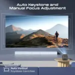 Promate CubeCast Ultra-Mini 1080P Wireless DLP Projector – Android 7.1, Touch Controls, Auto Keystone, Bluetooth 5.0, HDMI, Built-in Speaker, 3300mAh Battery, Tripod Included - Image 10