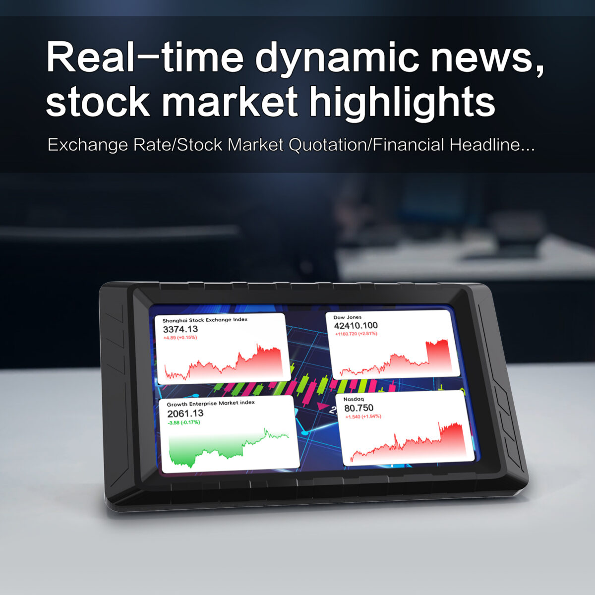 MIRABOX-D5 5" LCD SMART SCREEN MINI DISPLAY Mini 5-inch LCD Secondary Smart Display Real-time System Monitor for Gaming PCs and Set-ups , USB-C Interface , Real-Time News, YouTube Sync, Music Rhythm, 1000+ Themes, Smart Reminders, E-Album, And Multi-Screen Linkage | BLACK ~ MIRABOX-D5 