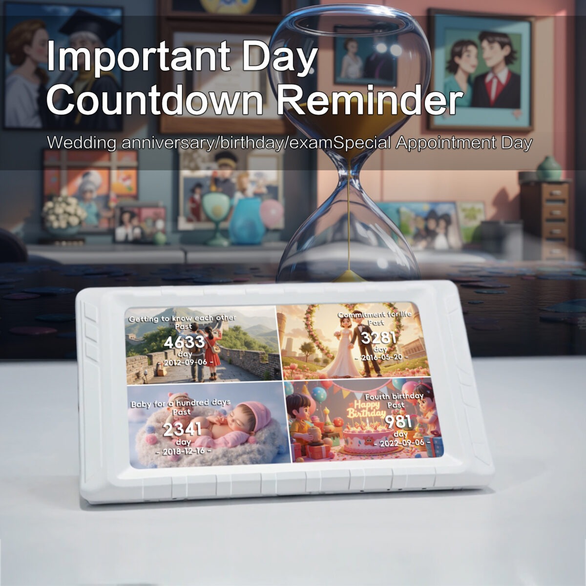 MIRABOX-D5-WHITE 5" LCD SMART SCREEN MINI DISPLAY Mini 5-inch LCD Secondary Smart Display Real-time System Monitor for Gaming PCs and Set-ups , USB-C Interface , Real-Time News, YouTube Sync, Music Rhythm, 1000+ Themes, Smart Reminders, E-Album, And Multi-Screen Linkage | WHITE ~ MIRABOX-D5