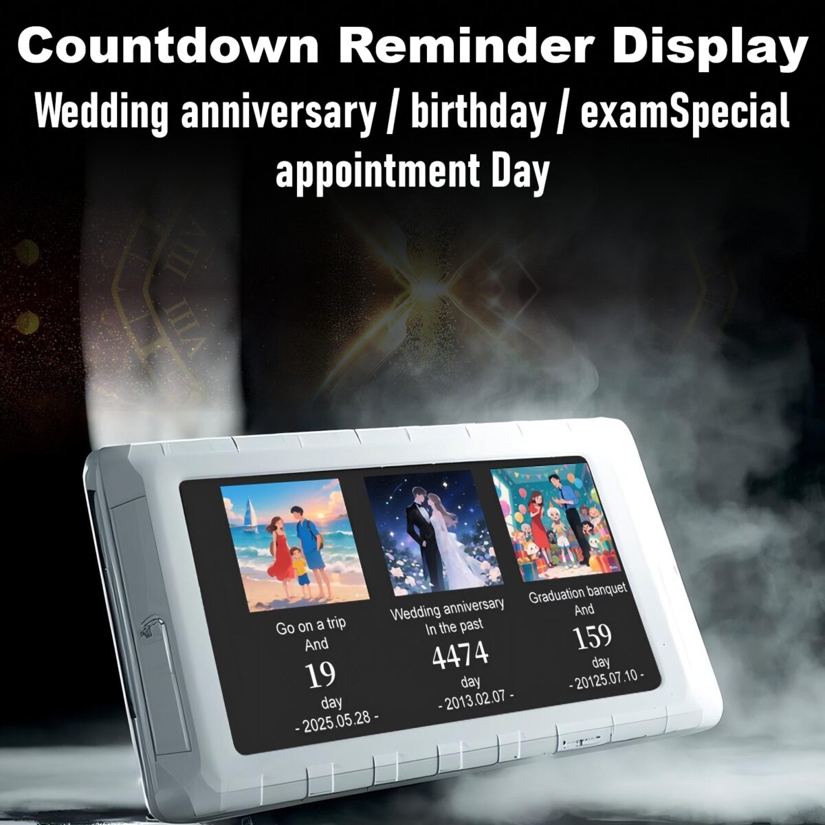 MIRABOX-D5-WHITE 5" LCD SMART SCREEN MINI DISPLAY Mini 5-inch LCD Secondary Smart Display Real-time System Monitor for Gaming PCs and Set-ups , USB-C Interface , Real-Time News, YouTube Sync, Music Rhythm, 1000+ Themes, Smart Reminders, E-Album, And Multi-Screen Linkage | WHITE ~ MIRABOX-D5