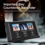 MIRABOX-D5 5" LCD SMART SCREEN MINI DISPLAY Mini 5-inch LCD Secondary Smart Display Real-time System Monitor for Gaming PCs and Set-ups , USB-C Interface , Real-Time News, YouTube Sync, Music Rhythm, 1000+ Themes, Smart Reminders, E-Album, And Multi-Screen Linkage | BLACK ~ MIRABOX-D5 