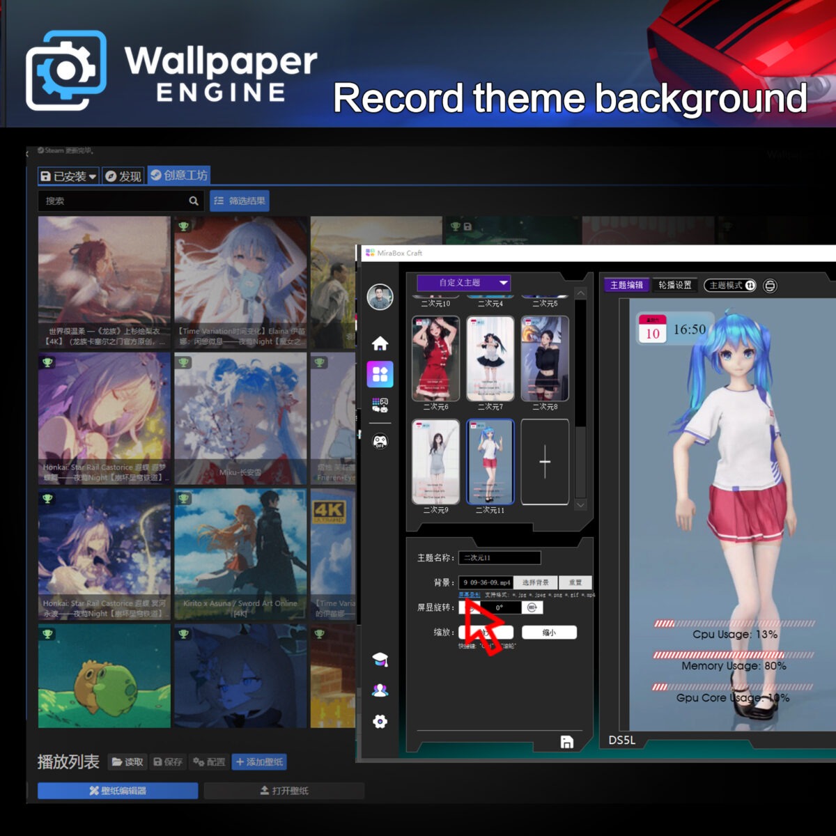 MIRABOX-D5-WHITE 5" LCD SMART SCREEN MINI DISPLAY Mini 5-inch LCD Secondary Smart Display Real-time System Monitor for Gaming PCs and Set-ups , USB-C Interface , Real-Time News, YouTube Sync, Music Rhythm, 1000+ Themes, Smart Reminders, E-Album, And Multi-Screen Linkage | WHITE ~ MIRABOX-D5