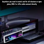 MIRABOX-D5-WHITE 5" LCD SMART SCREEN MINI DISPLAY Mini 5-inch LCD Secondary Smart Display Real-time System Monitor for Gaming PCs and Set-ups , USB-C Interface , Real-Time News, YouTube Sync, Music Rhythm, 1000+ Themes, Smart Reminders, E-Album, And Multi-Screen Linkage | WHITE ~ MIRABOX-D5