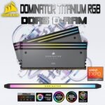 CMP64GX5M2B6000Z30 RAM CORSAIR DOMINATOR TITANIUM 64GB (32X2) CL30 AMD Corsair Dominator Titanium 64GB RAM Kit (2x32GB) ARGB DDR5-6000 CL30 1.40 V With 11-LED RGB, DHX Aluminum Cooling, Hand-Sorted ICs, Custom PCB , AMD EXPO Ready , Intel XMP Compatible | BLACK CMP64GX5M2B6000Z30