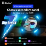 MIRABOX-DR21 2.1" LCD SECONDARY SCREEN MINI DISPLAY DR21 Mini Screen 2.1-Inch Type-C LCD Water-Cooling Auxiliary Display With 480×480 Resolution, USB One-Wire Link, IPS Metal Build, 1000+ Themes, Dynamic Video, DIY Carousel & Win7+ Support | BLACK ~ MIRABOX-DR21 