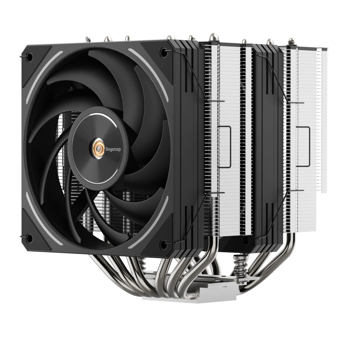 Segotep MU-HT6 Double-Tower CPU Air Cooler with Dual 120mm 5V ARGB Fans, 6x6mm Nickel-Plated Copper Heat Pipes, 270W TDP, CNC Copper Base, PWM Control and Wide Intel AMD Compatibility - Image 6