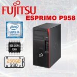 FUJITSU-P958-USED FUJITSU P958 I5-9TH 8GB RAM/256GB SSD-BLACK FUJITSU Desktop ESPRIMO P958 : Intel® Core i5-9500 - 8GB DDR4 RAM - 256GB SSD | USED