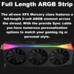 RX-97TRGBBB9 XFX MERCURY AMD RADEON RX 9070XT OC 16GB G6 3xDP XFX Mercury AMD Radeon RX 9070XT OC Gaming Edition 16GB GDDR6 with ARGB, Apparatus Accelerating Advanced AAA Action, Augmented AI-Upscaled AMD Architecture, Airflow-Amped Vapor-Chamber Arsenal | BLACK  ~ RX-97TRGBBB9