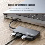 Advanced 4-Port USB 3.0 Hub with Power Adapter – Ultra-Fast 5Gbps Transfer Speed, Backward Compatibility, LED Indicators, Plug & Play Design for Laptops, PCs & Peripherals - Image 4