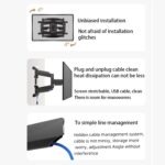 NB-P65 NB P65 Bracket TV Swivel HEAVY DUTY 55" - 85" NB P65 Cantilever TV Wall Mount ; Fits 55″–85″ Flat Panels ; Full Motion Tilt +8°/-5°, Swivel 180°, Rotation ±4°, Max Load 68.2 kg, Max Extension 500 mm, Powder-Coated Steel