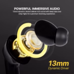 FT20-BLACK FINECOUSTIC EARBUDS GROOVE ANCFT20 TRUE WIRELESS Finecoustic GROOVE ANC FT20 True Wireless Stereo Earbuds — Active Noise Cancelling, Bluetooth 5.3, 13mm Driver, ENC Mic, USB-C Fast Charging, Digital Display, All-Day Battery 