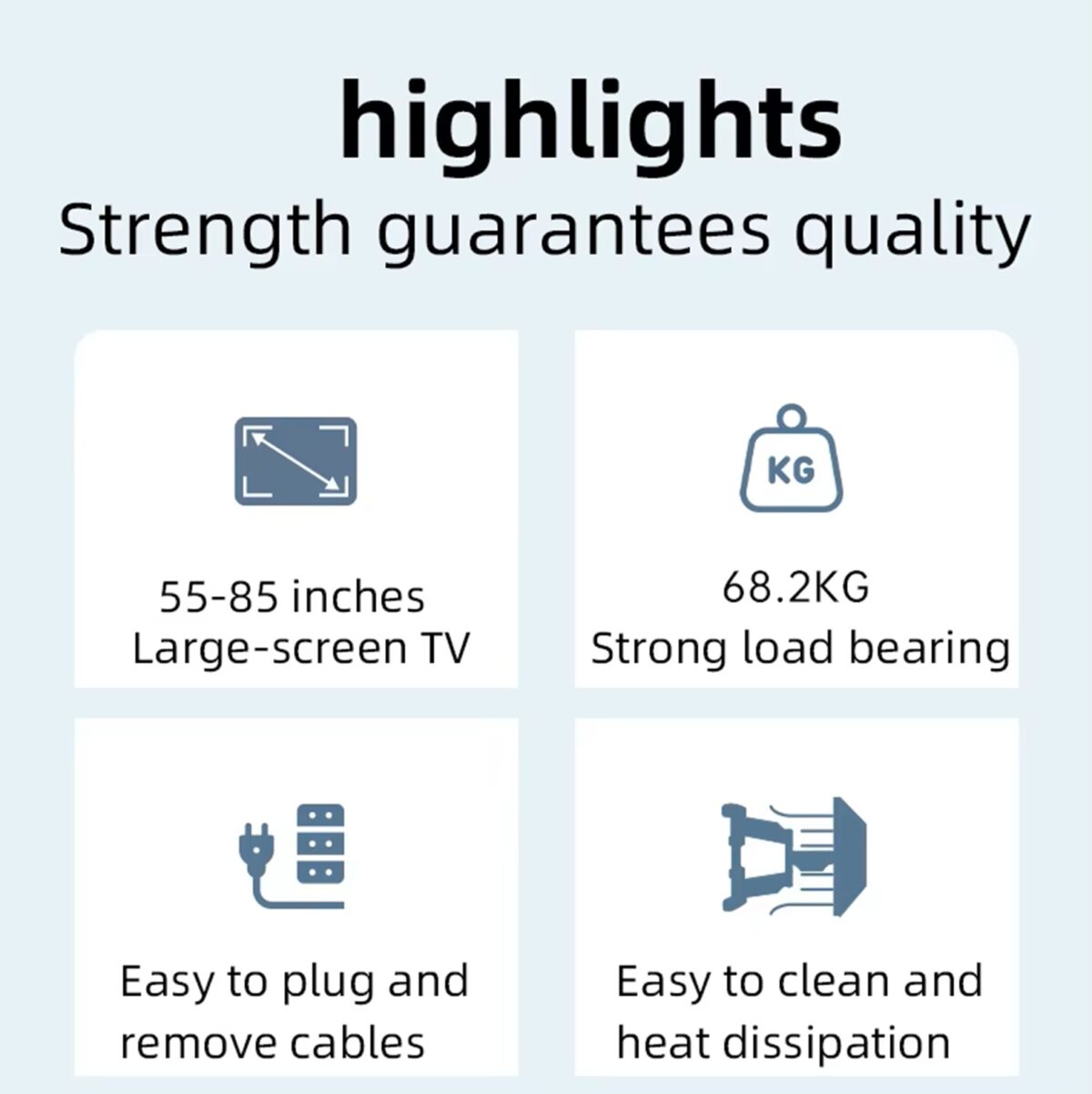 NB-P65 NB P65 Bracket TV Swivel HEAVY DUTY 55" - 85" NB P65 Cantilever TV Wall Mount ; Fits 55″–85″ Flat Panels ; Full Motion Tilt +8°/-5°, Swivel 180°, Rotation ±4°, Max Load 68.2 kg, Max Extension 500 mm, Powder-Coated Steel