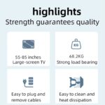 NB-P65 NB P65 Bracket TV Swivel HEAVY DUTY 55" - 85" NB P65 Cantilever TV Wall Mount ; Fits 55″–85″ Flat Panels ; Full Motion Tilt +8°/-5°, Swivel 180°, Rotation ±4°, Max Load 68.2 kg, Max Extension 500 mm, Powder-Coated Steel