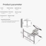 NB-P65 NB P65 Bracket TV Swivel HEAVY DUTY 55" - 85" NB P65 Cantilever TV Wall Mount ; Fits 55″–85″ Flat Panels ; Full Motion Tilt +8°/-5°, Swivel 180°, Rotation ±4°, Max Load 68.2 kg, Max Extension 500 mm, Powder-Coated Steel