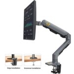 NB-G60 NB G60 Single Heavy Duty Monitor Arm Supports 27" to 45" NB North Bayou Heavy Duty Monitor Arm Desk Mount, Full Motion Stand for 27"-45" Big Screens, 11lbs-33lbs Weight Capacity, Gaming Monitor Stand G60 NB G60 Heavy Duty Adjustable Gas Spring Desk Mount Arm For 27″–45″ Monitors ; 16KG Max Load ; Full Motion 360° Rotation ; Ergonomic Design With Built-In USB Hub & Cable Management