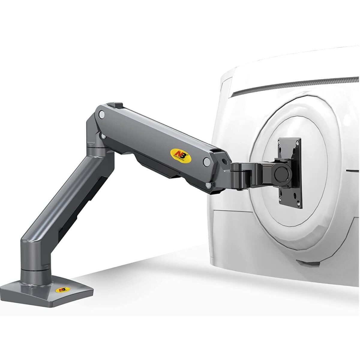 NB-G60 NB G60 Single Heavy Duty Monitor Arm Supports 27" to 45" NB North Bayou Heavy Duty Monitor Arm Desk Mount, Full Motion Stand for 27"-45" Big Screens, 11lbs-33lbs Weight Capacity, Gaming Monitor Stand G60 NB G60 Heavy Duty Adjustable Gas Spring Desk Mount Arm For 27″–45″ Monitors ; 16KG Max Load ; Full Motion 360° Rotation ; Ergonomic Design With Built-In USB Hub & Cable Management