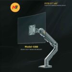 NB-G60 NB G60 Single Heavy Duty Monitor Arm Supports 27" to 45" NB North Bayou Heavy Duty Monitor Arm Desk Mount, Full Motion Stand for 27"-45" Big Screens, 11lbs-33lbs Weight Capacity, Gaming Monitor Stand G60 NB G60 Heavy Duty Adjustable Gas Spring Desk Mount Arm For 27″–45″ Monitors ; 16KG Max Load ; Full Motion 360° Rotation ; Ergonomic Design With Built-In USB Hub & Cable Management