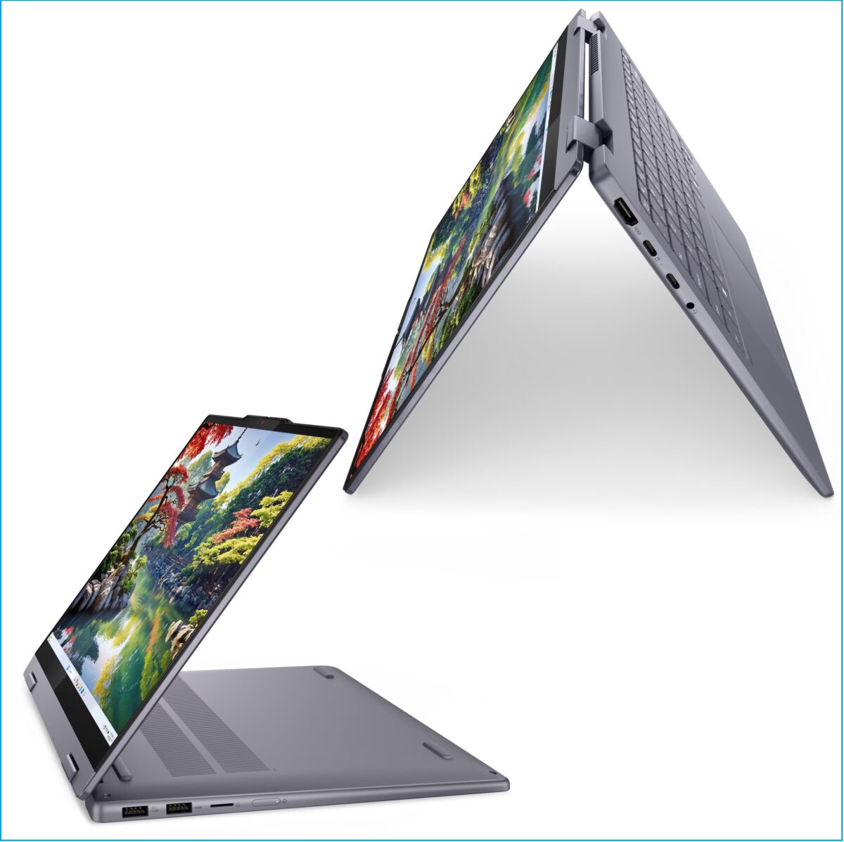 Lenovo IdeaPad 5 2-in-1 14IAL10 : Intel® Core Ultra 7 255U ; 12 AI TOPS | 16GB DDR5x RAM ; 512GB SSD NVMe® | 14-inch WUXGA IPS TouchScreen | Intel® Graphics | Lenovo® Digital Pen 2  Included | Backlit Keyboard | Windows® 11 | Luna Grey  - Image 5