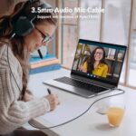 UGREEN-90788 UGREEN AUX 3.5MM MALE TO MALE 5M MIC AUDIO UGREEN AUX 3.5mm Audio Braided 4-Pole Cable with TRRS Stereo Aux Jack , 5 meters Hi-Fi Shielded Male-To-Male Cord With Mic Support, Gold-Plated Plugs, Nylon Braid, Universal Compatibility |  90788 