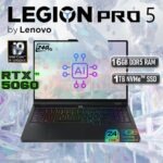Lenovo Legion Pro 5 16IRX10 AI-Powered Gaming Laptop With Intel Core I9-14900HX, RTX 5060 8GB GDDR7, 16" 240Hz WQXGA HDR Display, 16GB DDR5, 1TB PCIe 4.0 SSD, 80Wh Battery