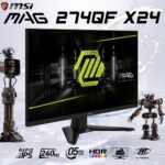 MAG 274QF X24 MSI MAG 274QF X24 MSI MAG 274QF X24 27" QHD 240Hz Flat Gaming Monitor - Rapid IPS - 0.5ms GtG - HDR Ready - FreeSync Premium - AI Vision - HDMI CEC - Tilt Adjustable - VESA Mount